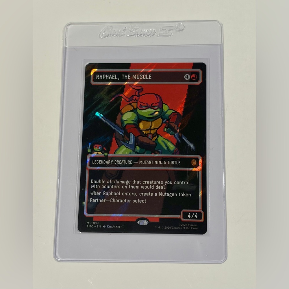 Raphael the Muscle (0091) 8Bit Showcase Surge Foil Magic The Gathering TMNT